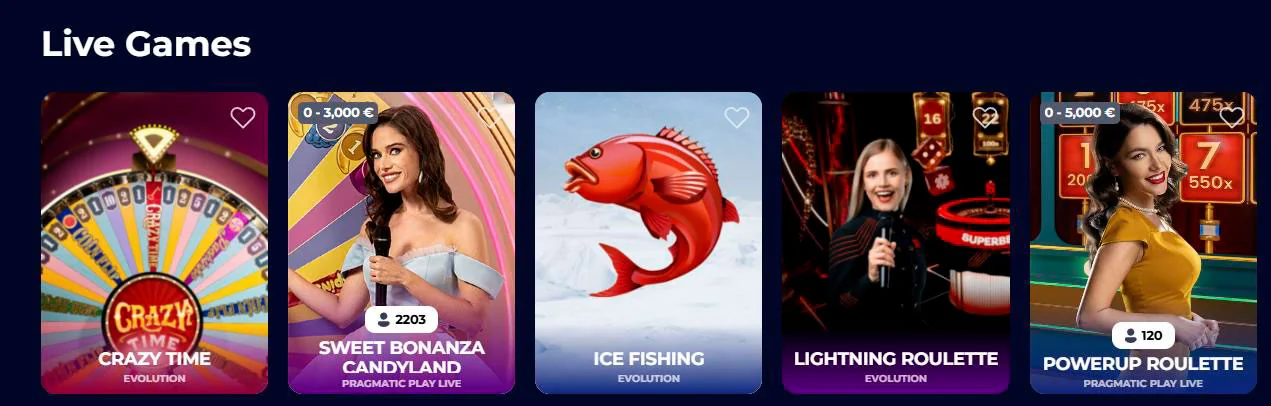 live games ninecasino